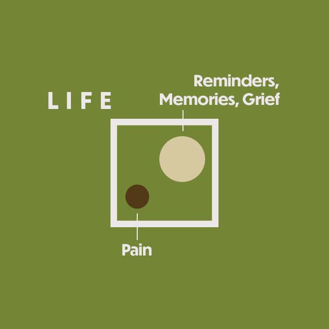 When loss is fresh, pain bounces around our lives and frequently bumps into reminders, memories, and grief, evoking emotions.